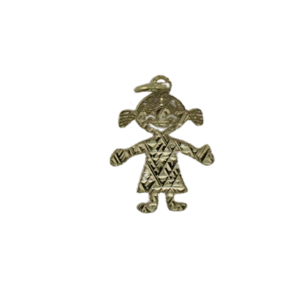 Vergoldeter Charm-Anhänger „Mädchen“