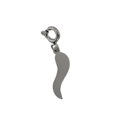 Sterling Silver Italian Horn Pendant