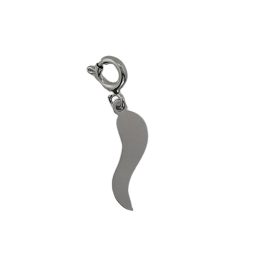 Sterling Silver Italian Horn Pendant