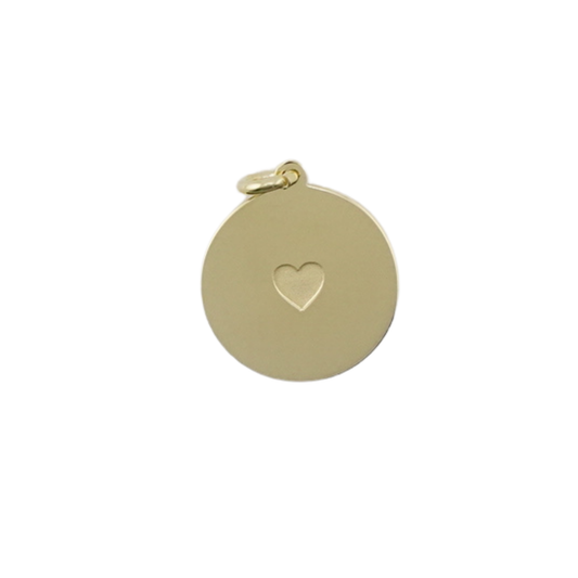 Gold Plated Initial Pendant - "M"