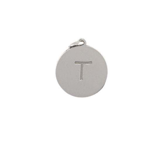 Sterling Silver "T" Initial Pendant