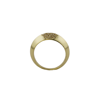 Vergoldeter Marquise Pavé-Ring