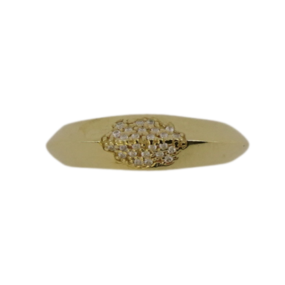 Vergoldeter Marquise Pavé-Ring
