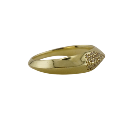 Vergoldeter Marquise Pavé-Ring