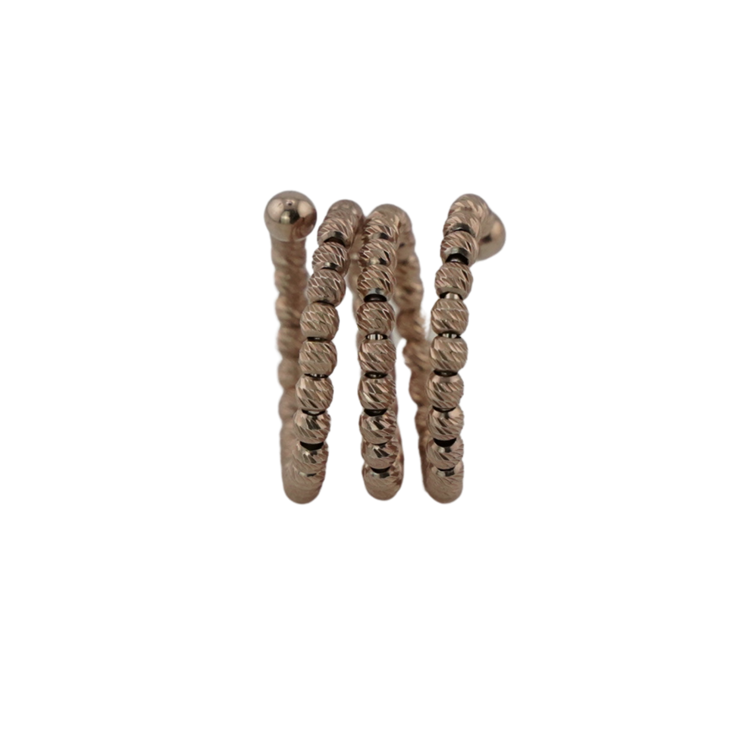 Textured Coil Ring in Rose Gold