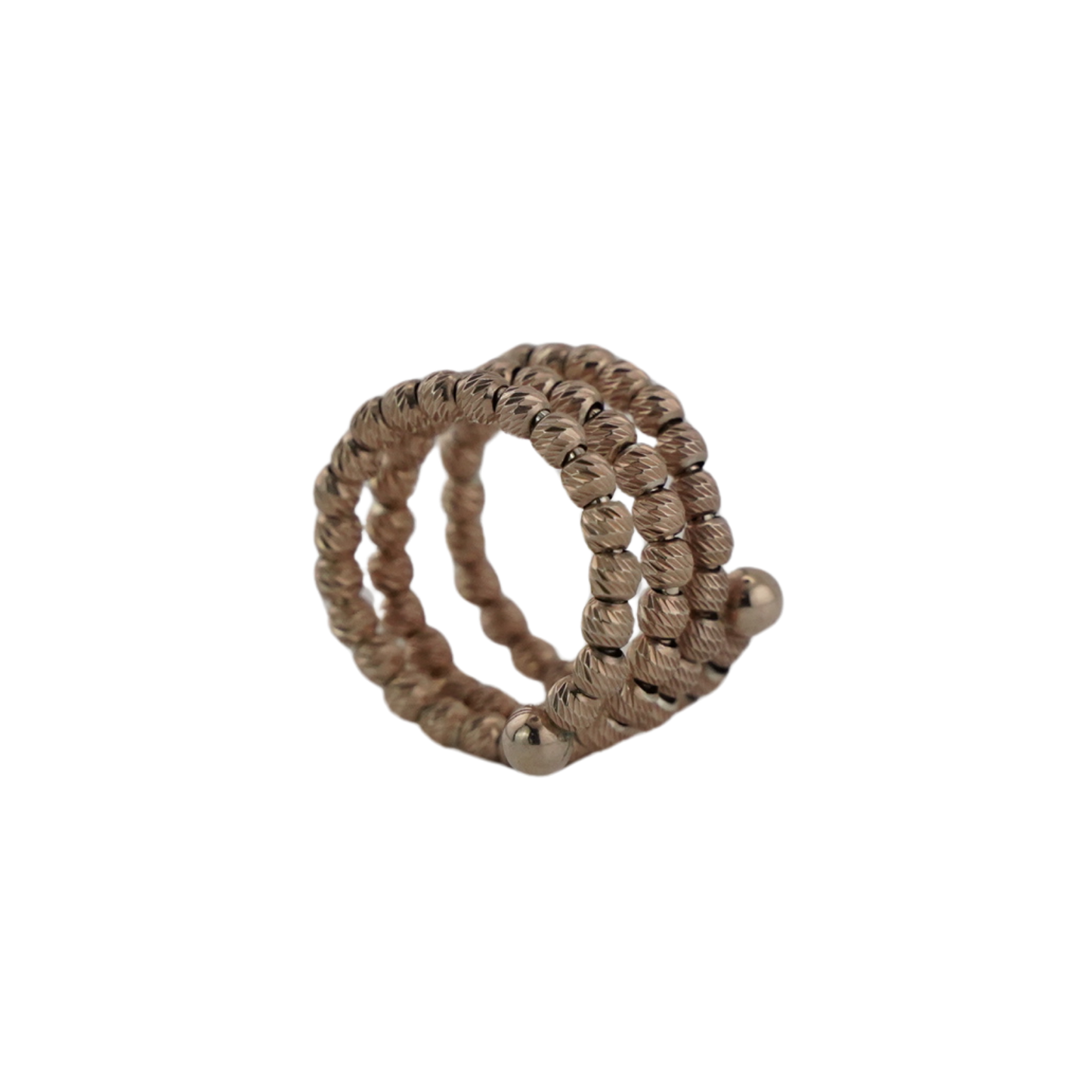 Textured Coil Ring in Rose Gold