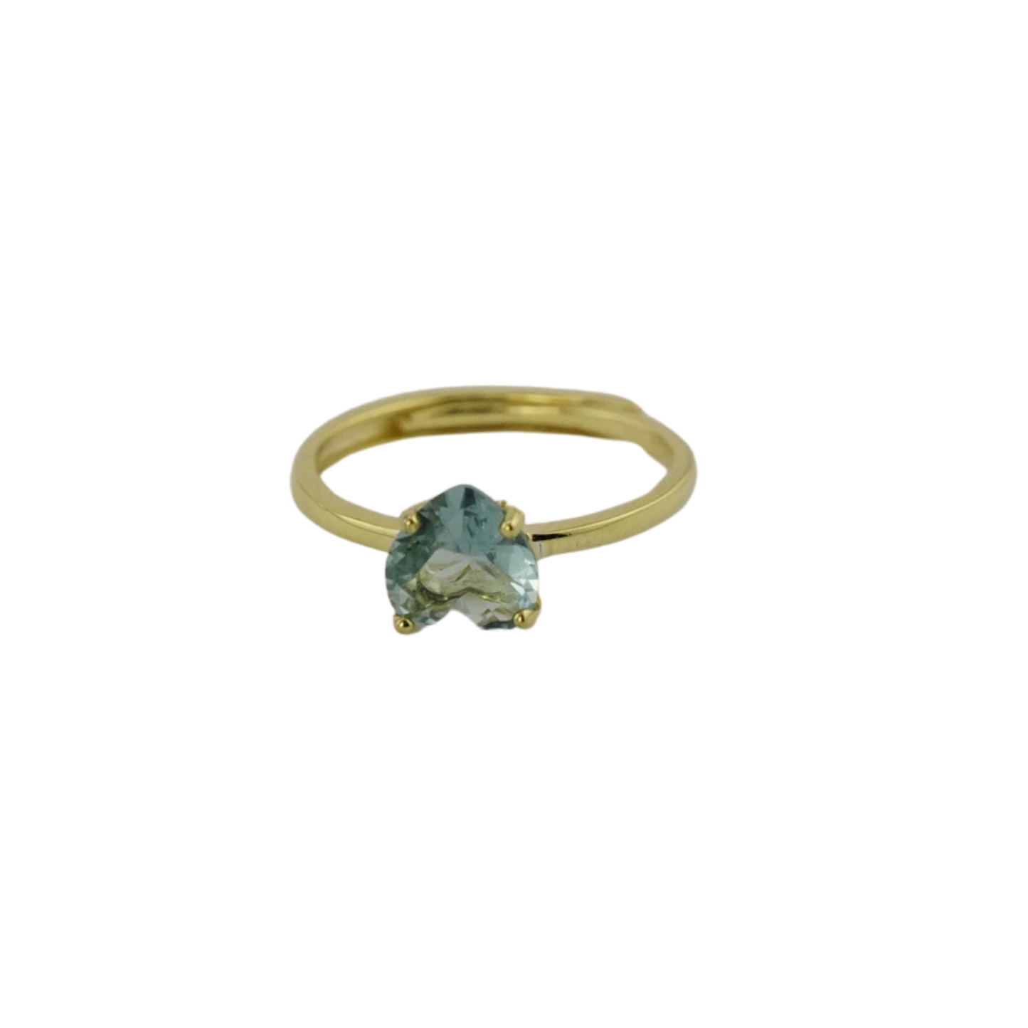 Aquamarin Herz Edelstein Ring