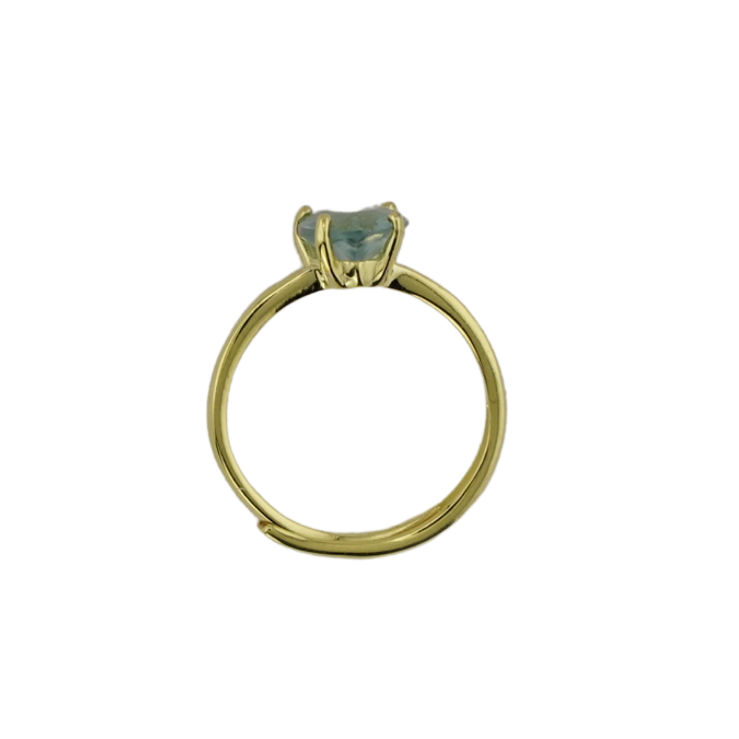 Aquamarin Herz Edelstein Ring