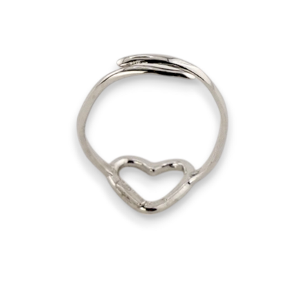 Sterling Silver Open Heart Ring