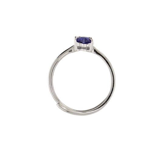 Sterling Silver Amethyst Solitaire Ring