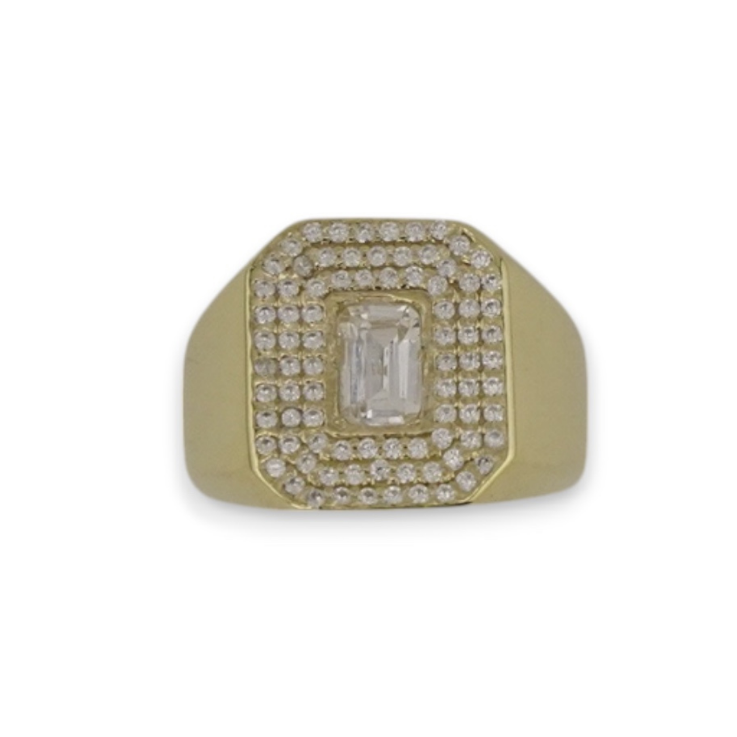 Emerald-Cut Center Stone Statement Ring