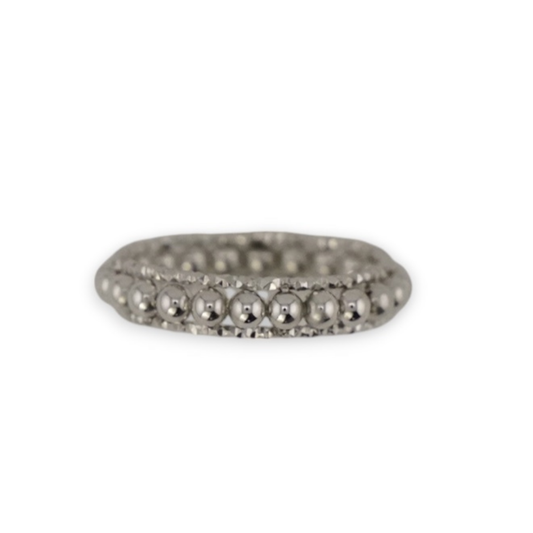 Dainty Beaded Stacking Ring