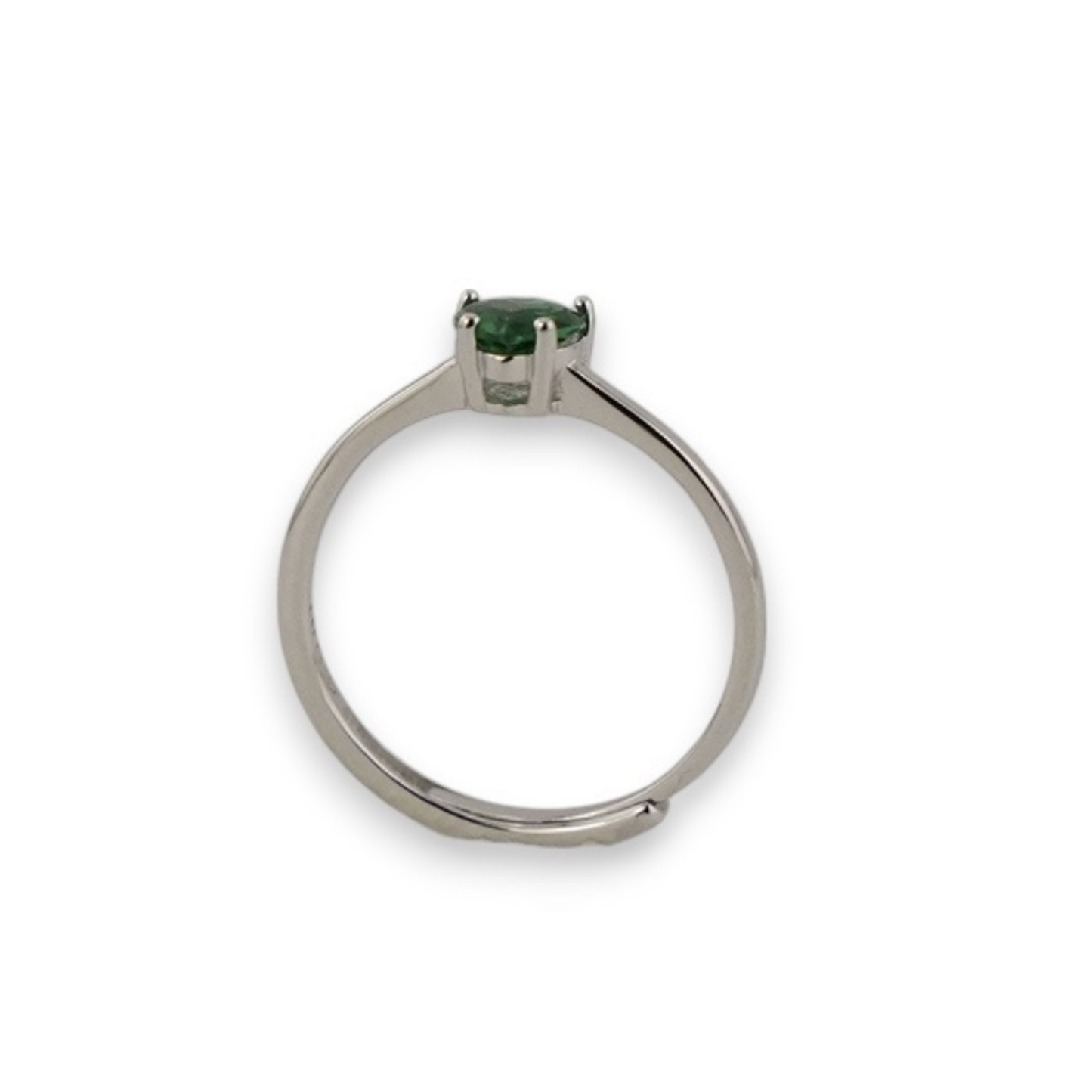 Heart Emerald Solitaire Ring