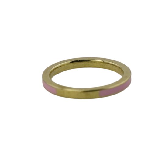 Pink Enamel Band Ring
