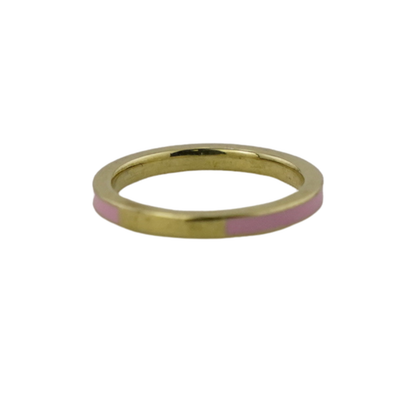 Pink Enamel Band Ring