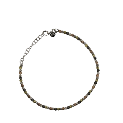 Mixed Metal Seed Bead Bracelet