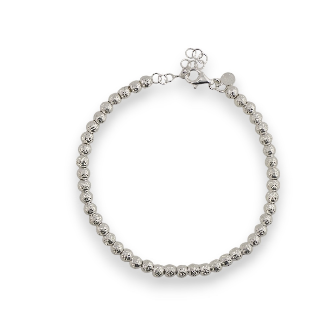 Sterling Silver Textured Bead Bracelet