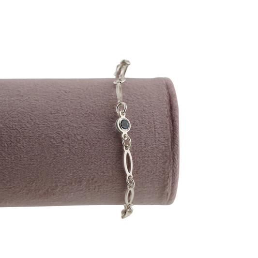Delicate Gemstone Link Bracelet