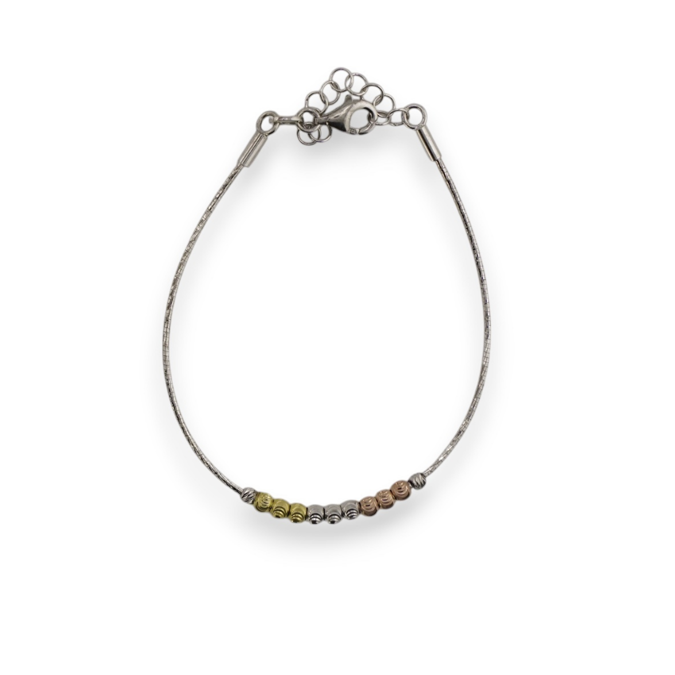 Dreifarbiges Perlen-Kabelarmband