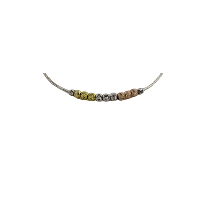 Dreifarbiges Perlen-Kabelarmband