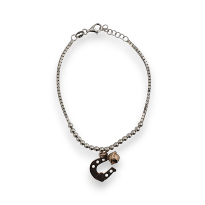 Horseshoe & Bead Chain Bracelet