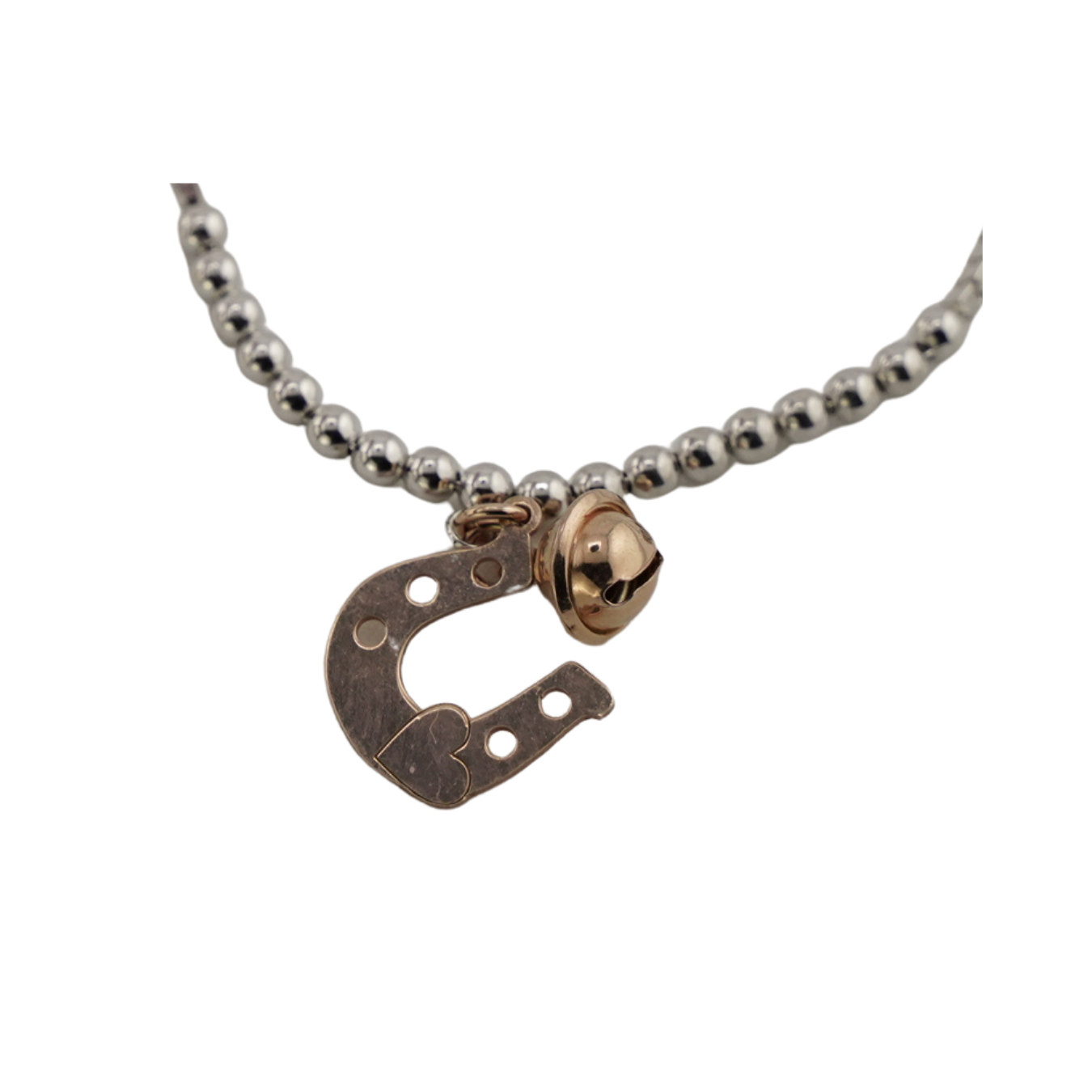 Horseshoe & Bead Chain Bracelet