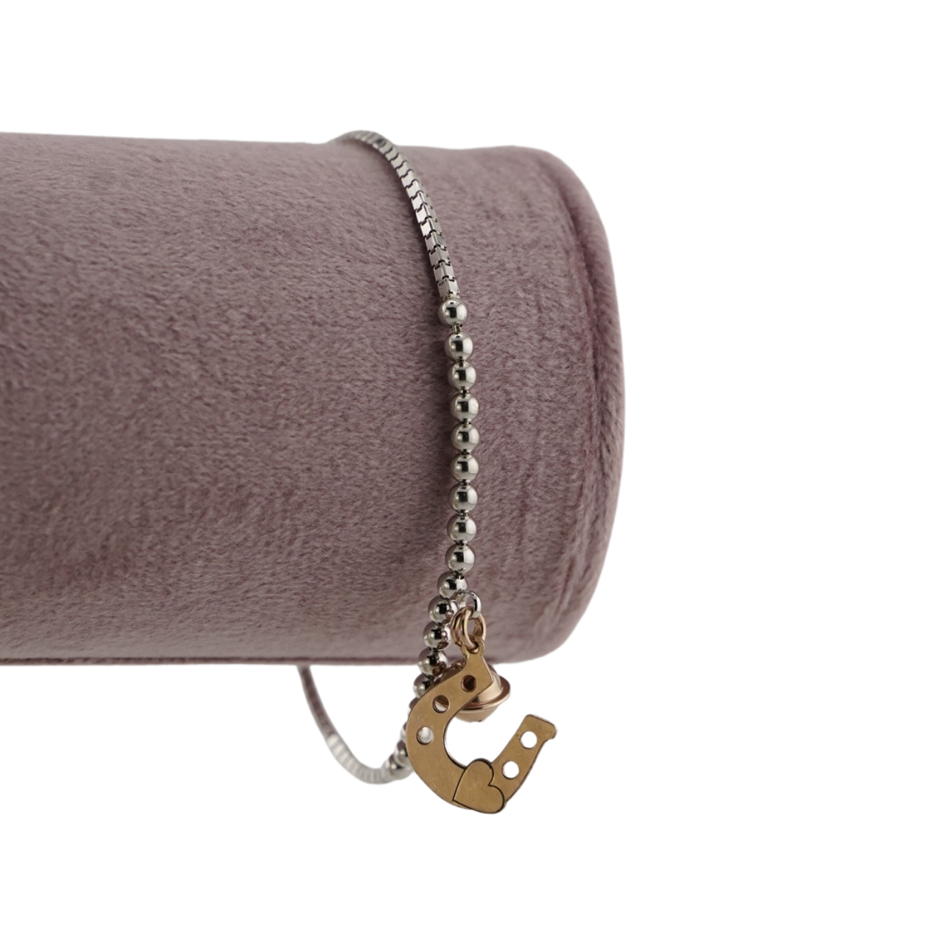 Horseshoe & Bead Chain Bracelet