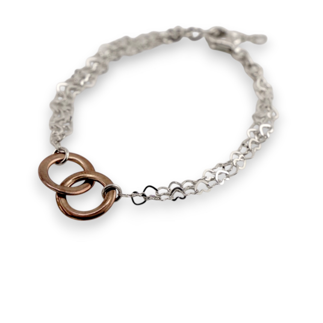 Interlocking Ring Mixed Bracelet