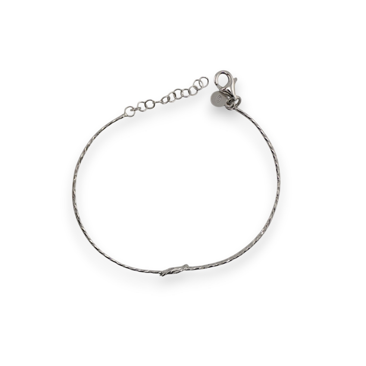 Textured Silver Knot Bracelet