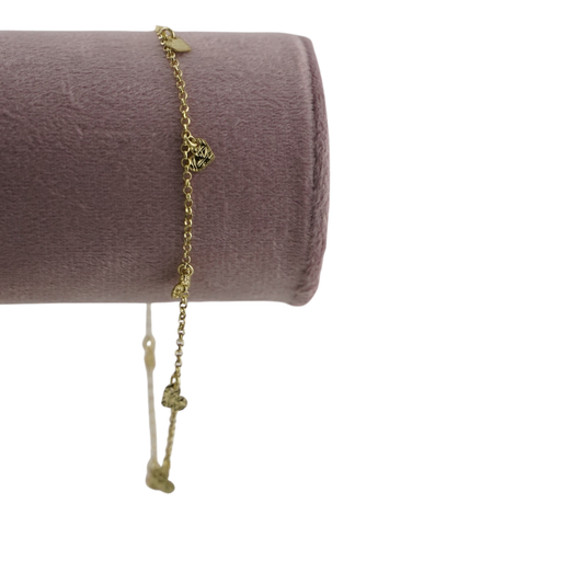 Dainty Heart Charm Chain Bracelet