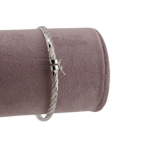 Twisted Cable Bangle Bracelet