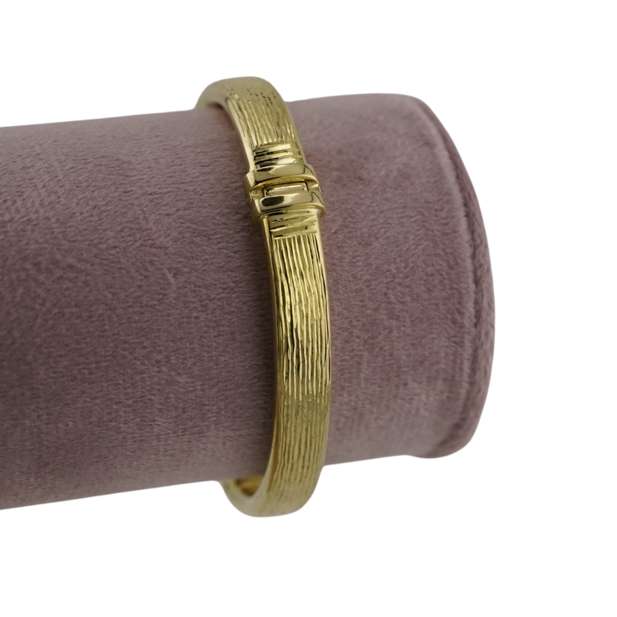 Textured Gold Hinged Bracelet