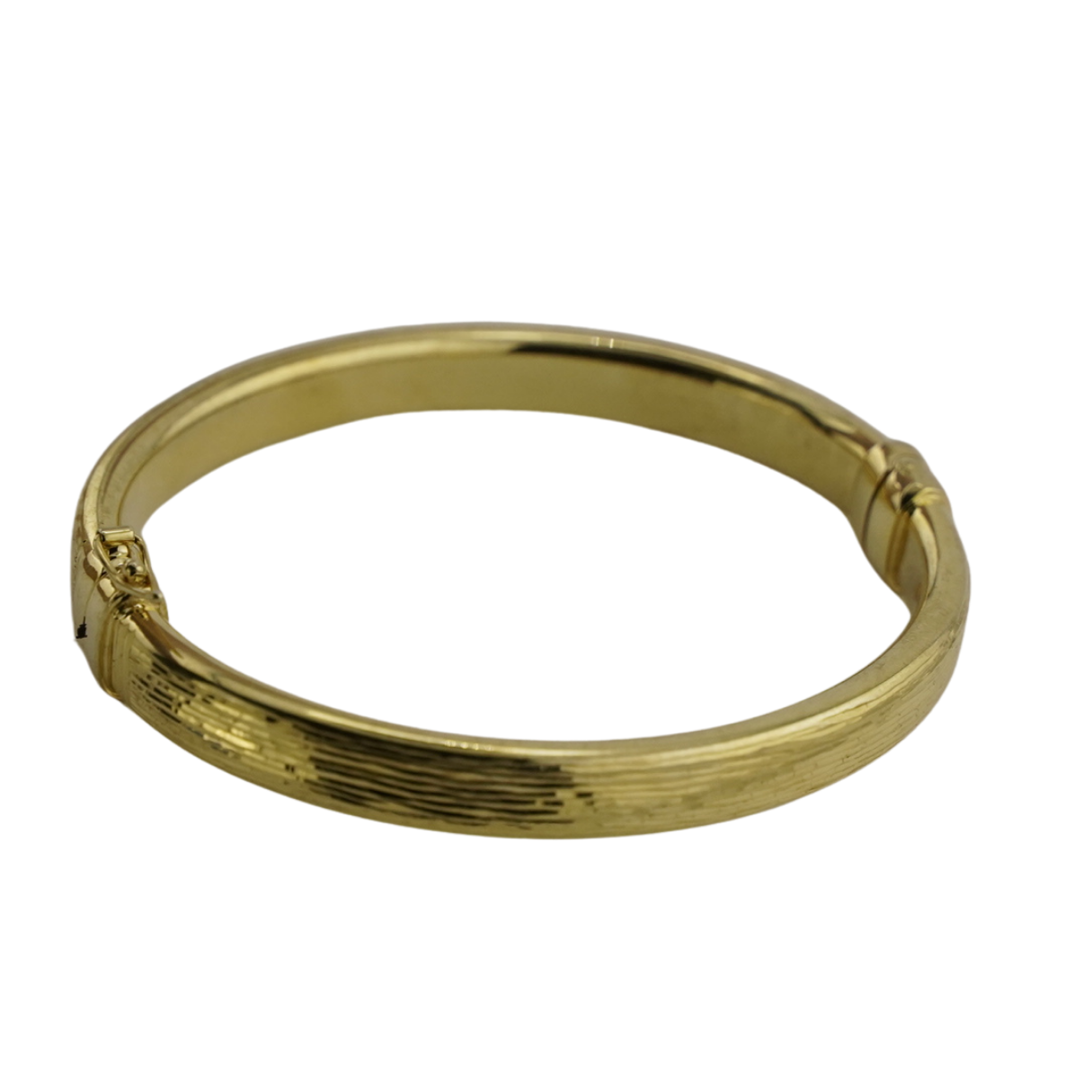 Textured Gold Hinged Bracelet