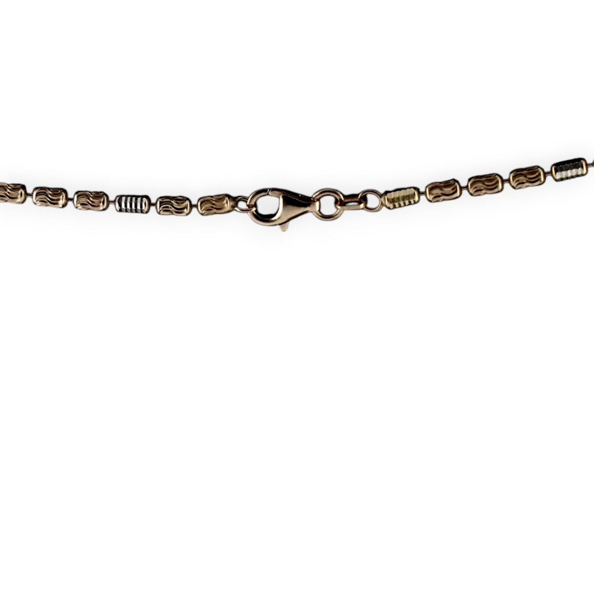 Two-Tone Diamond Cut Chain Necklace