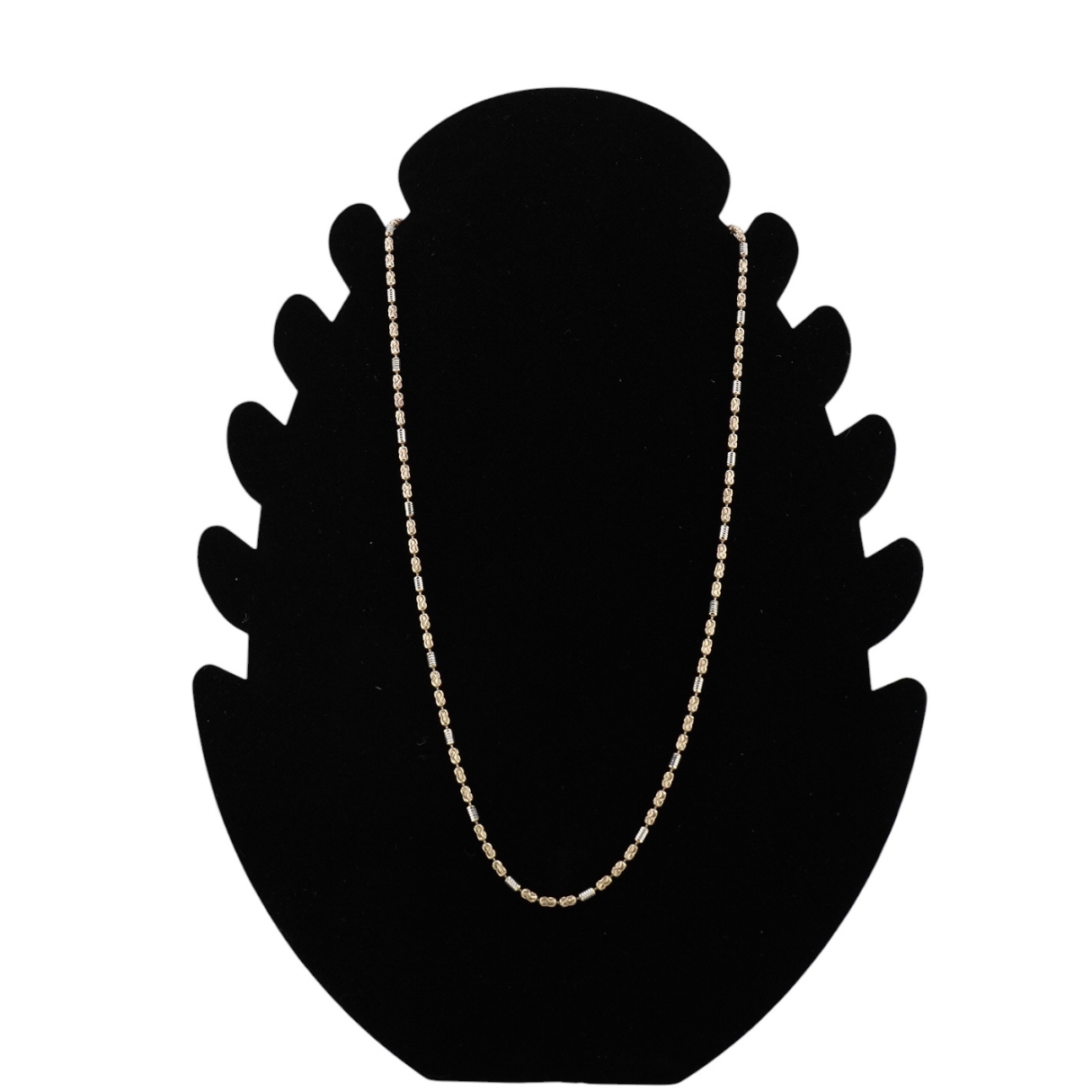 Two-Tone Diamond Cut Chain Necklace