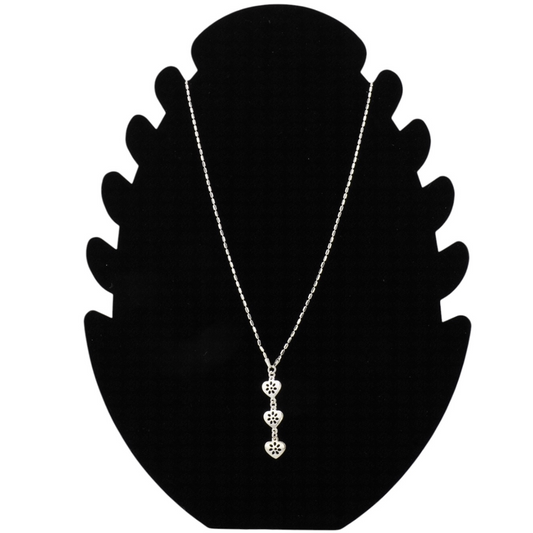 Triple Heart Drop Necklace