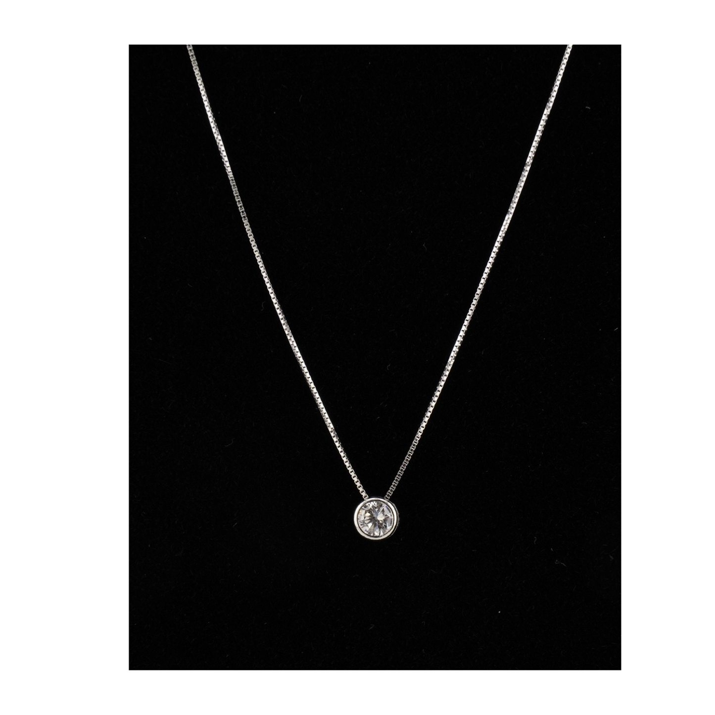 Solitaire Crystal Pendant Necklace