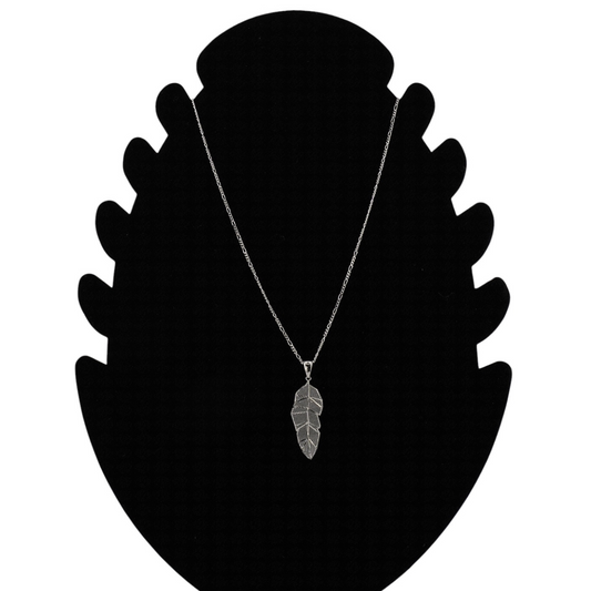 Sterling Silver Delicate Leaf Pendant Necklace