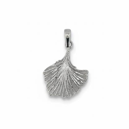 Sterling Silver Ginkgo Leaf Pendant