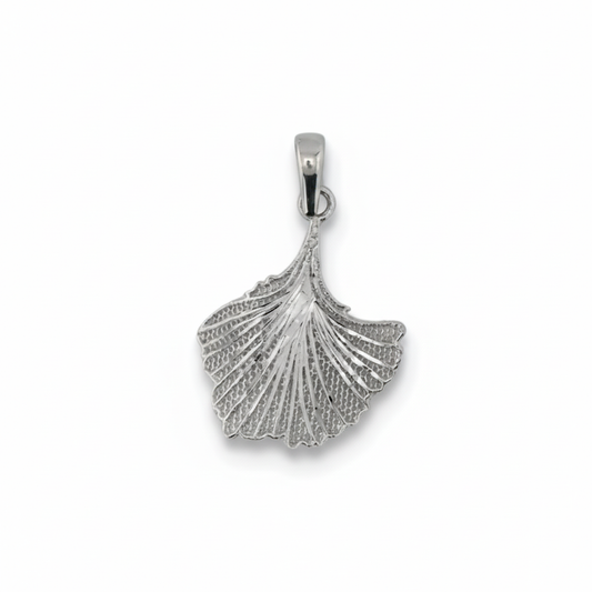 Sterling Silver Ginkgo Leaf Pendant