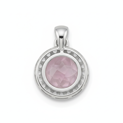 Rose Quartz Halo Pendant