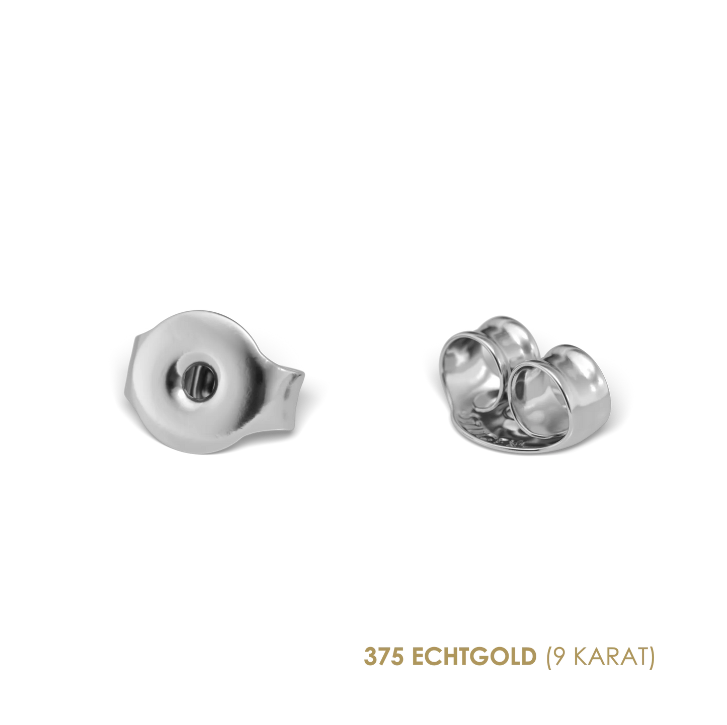 Poussette 375 real gold (9 carat) white gold